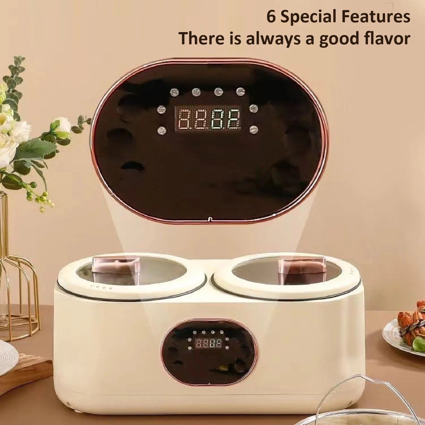 ๐๐๐ฌ๐ฒ๐๐จ๐จ๐คโข Portable Multi-Function Double-Pot Steam Cooker