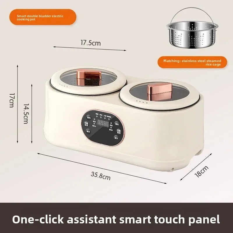 ๐๐๐ฌ๐ฒ๐๐จ๐จ๐คโข Portable Multi-Function Double-Pot Steam Cooker