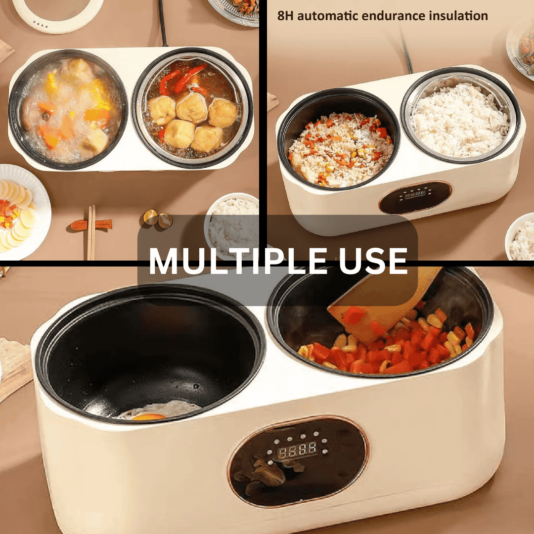 ๐๐๐ฌ๐ฒ๐๐จ๐จ๐คโข Portable Multi-Function Double-Pot Steam Cooker