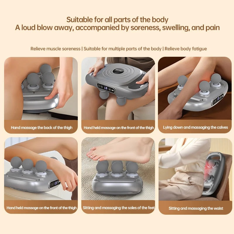 𝐄𝐚𝐬𝐲𝐂𝐨𝐦𝐟𝐨𝐫𝐭™, Six-Head Muscle Relaxation Gun Massager - جهاز تدليك استرخاء العضلات بستة رؤوس